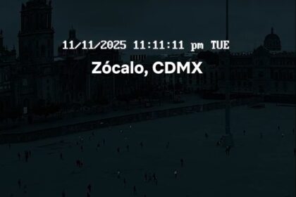 Fenómeno de luces y apagón en el Zócalo de la Ciudad de México a las 11:11 p.m.