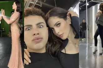 Fátima Bosch junto a su coach Genaro Palos, talento de Aguascalientes detrás de Miss Universo 2025