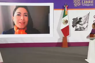 Gobernadora Tere Jiménez durante anuncio sobre igualdad y seguridad para mujeres en Aguascalientes