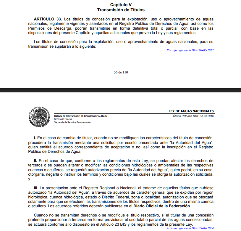 Transmision de Titulos Ariculo 33