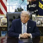 Trump hablando en conferencia sobre posibles acciones contra México