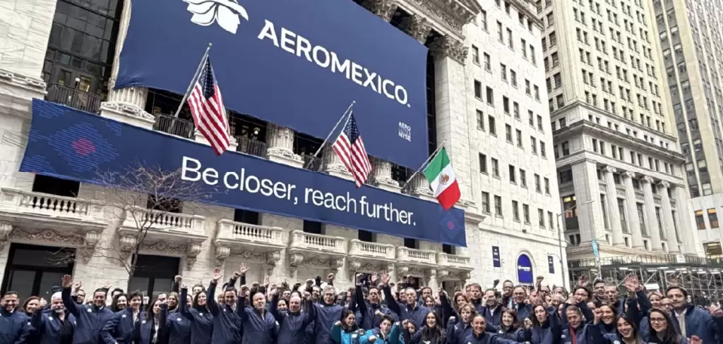 Aeroméxico en la Bolsa de Nueva York