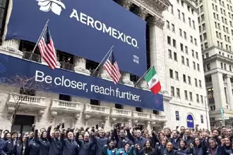 Aeroméxico en la Bolsa de Nueva York