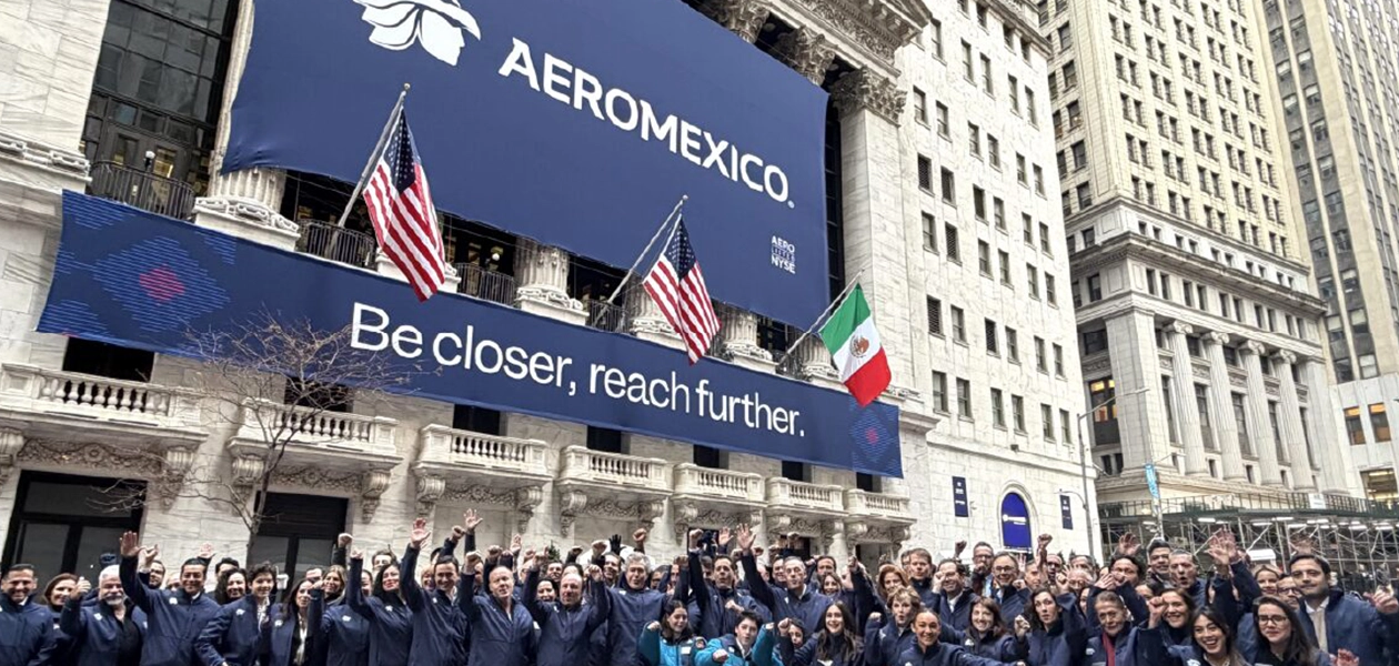 Aeroméxico en la Bolsa de Nueva York