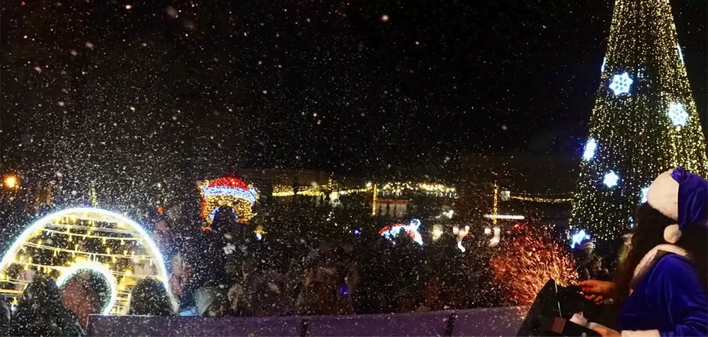 Festival Navideño en la Exedra de Aguascalientes con actividades culturales gratuitas.
