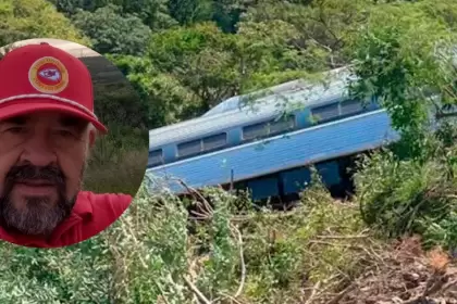 Tren Interoceánico descarrilado en Oaxaca tras el accidente que dejó 13 personas fallecidas