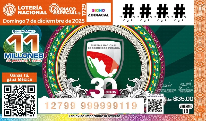 Lotería Nacional Billete-SNSP