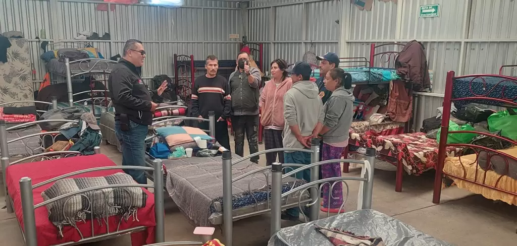 Albergue habilitado en Aguascalientes para resguardar a personas ante el frío invernal