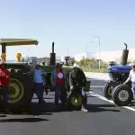 Campesinos durante negociaciones con el Gobierno federal por precios de maíz y frijol y su rechazo al T-MEC