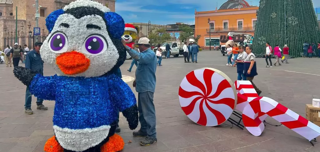 Encendido navideño en el Centro Histórico de Aguascalientes