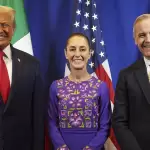 Claudia Sheinbaum, Donald Trump y Mark Carney se reúnen en Washington para dialogar sobre comercio y coordinación rumbo al Mundial 2026.