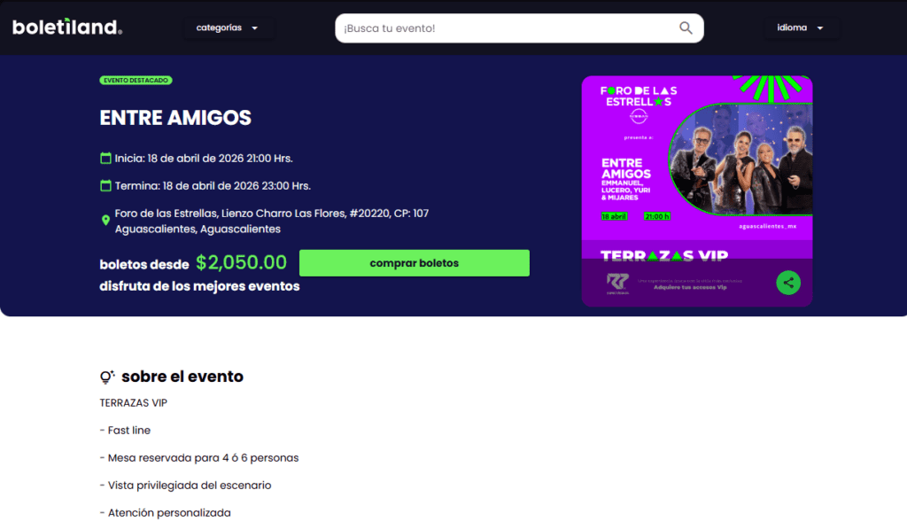 VIP en San Marcos 2026: el acceso que separa al público del escenario