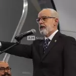 El Rector de la UAA, Juan Carlos Arredondo Hernández, rindiendo protesta para el periodo 2026-2028 en Aguascalientes. Foto: JLMNoticias / Salvador Ramírez.