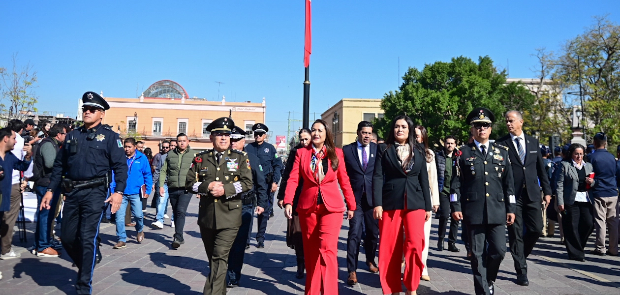 Tere Jiménez reafirma en el Día de la Bandera que Aguascalientes defenderá su tranquilidad y seguirá siendo tierra de paz.