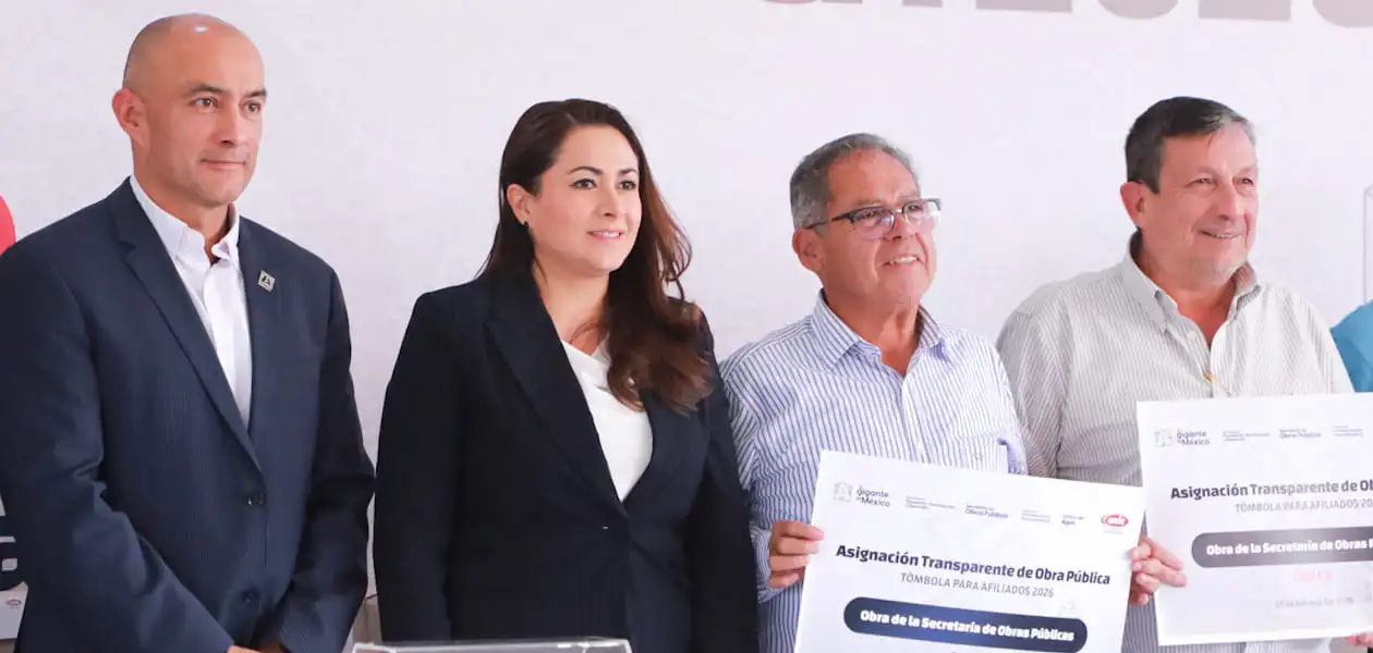 Gobierno de Aguascalientes sortea obras por 40 mdp entre CMIC para fortalecer la industria local en el Plan de Obra Pública 2026.