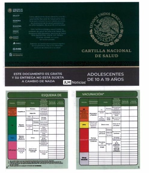 Cartilla adolescentes de 10 a 19 años de edad