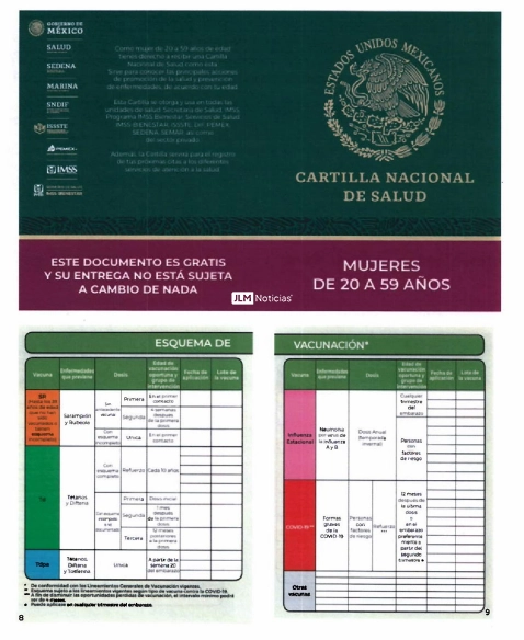 Cartilla mujeres de 20 a 59 años