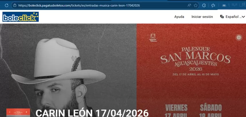 Página falsa detectada en la venta de boletos del Palenque de la Feria Nacional de San Marcos en Aguascalientes