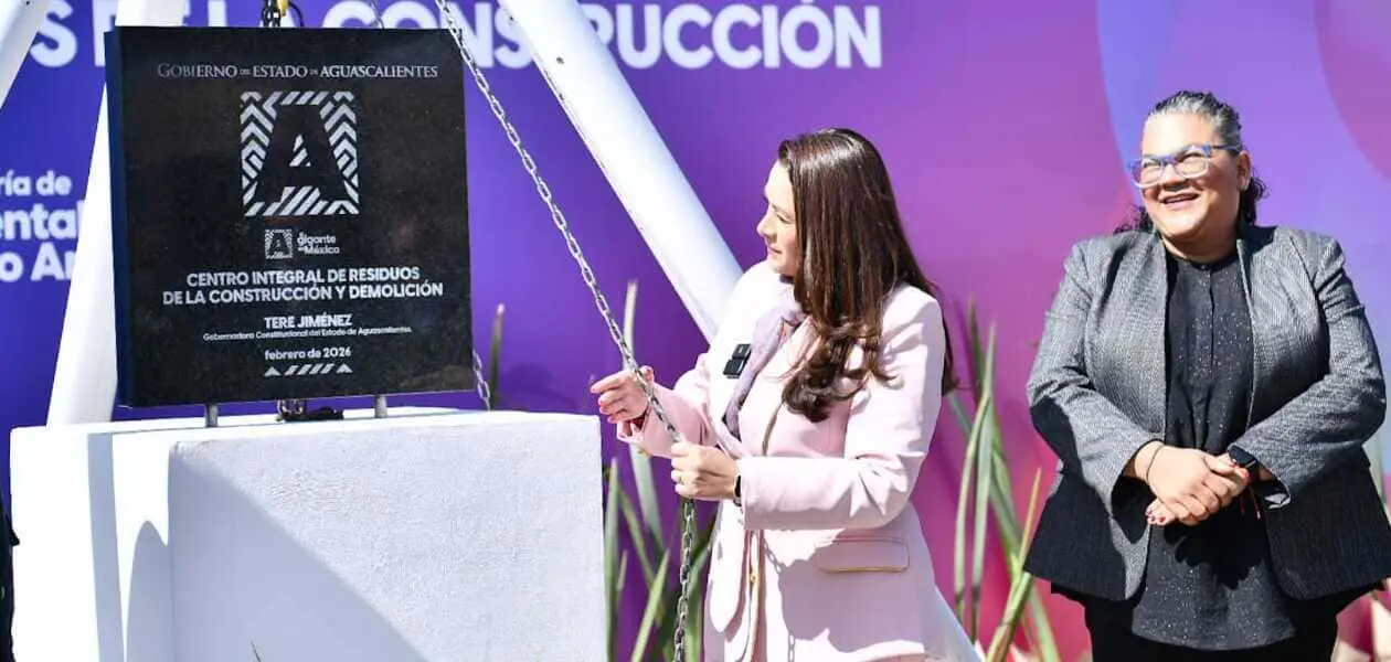 Aguascalientes crea el primer CIRCD con inversión de 150 mdp para reciclar escombros y reducir hasta 60% los costos de construcción.