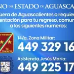 Gobierno de Aguascalientes activa números de apoyo y la app Emergencia Carretera para ciudadanos fuera del estado