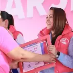 Tere Jiménez fortalece la Tarjeta Rosa en Pabellón de Arteaga y reafirma el apoyo a las mujeres con políticas de autonomía económica.