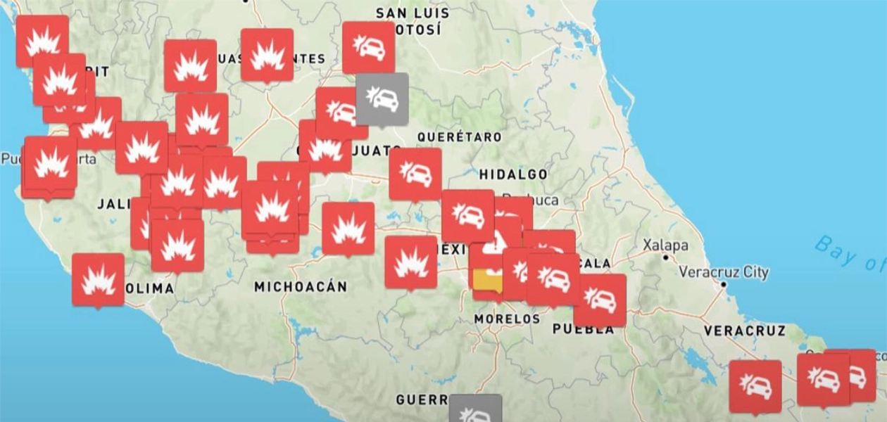 Ola de violencia en México: 85 narcobloqueos, más de 20 muertos y más