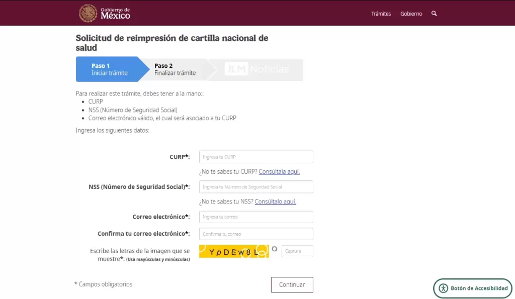 Solicita la reimpresión de tu cartilla de vacunación en línea