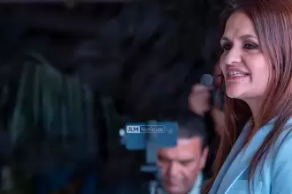 La diputada Alma Hilda Medina durante su informe de actividades en el Museo Descubre. Foto: JLMNoticias / Especial / Salvador Ramírez.