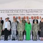 Tere Jiménez encabezó encuentro con la V Región Militar y reconoció labor del Ejército y la Guardia Nacional en Aguascalientes.