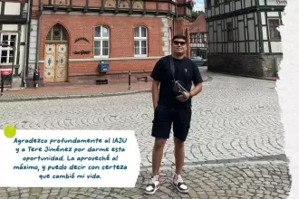 Edoardo Josafat Esparza Martínez viajó a Alemania gracias al programa Gigantes por el Mundo.