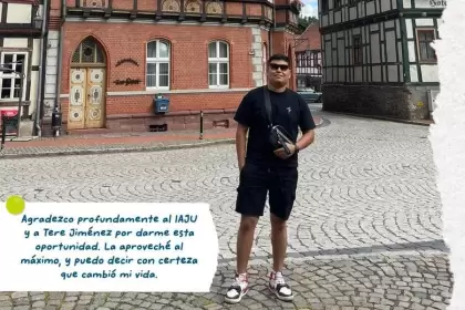 Edoardo Josafat Esparza Martínez viajó a Alemania gracias al programa Gigantes por el Mundo.