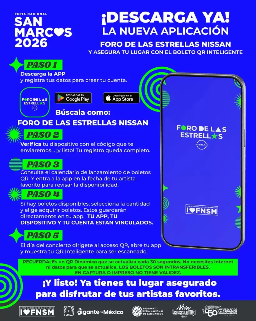 Pasos para adquirir los accesos a los conciertos
