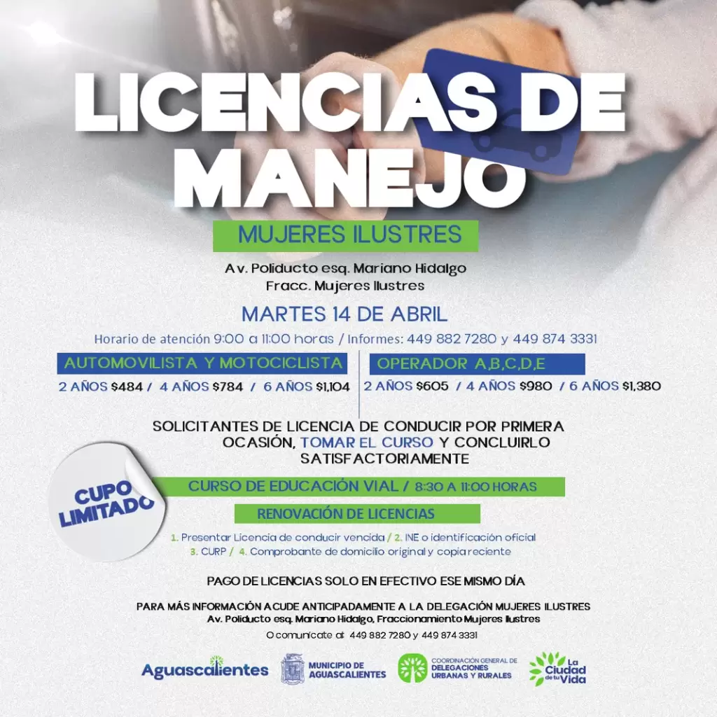 Aguascalientes jornada de renovacion y tramite de licencias JLMNoticias 2
