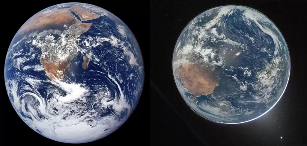 Tierra misión Apolo 17 (1972) // Tierra Misión Artemisa II (2026)