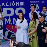 La gobernadora de Aguascalientes, Tere Jiménez, encabezando la Develación del Bando Solemne, con lo que inicia oficialmente la Feria Nacional de San Marcos 2026. Foto: JLMNoticias / Especial / Diego Cárdenas / Fermín Alvarado..