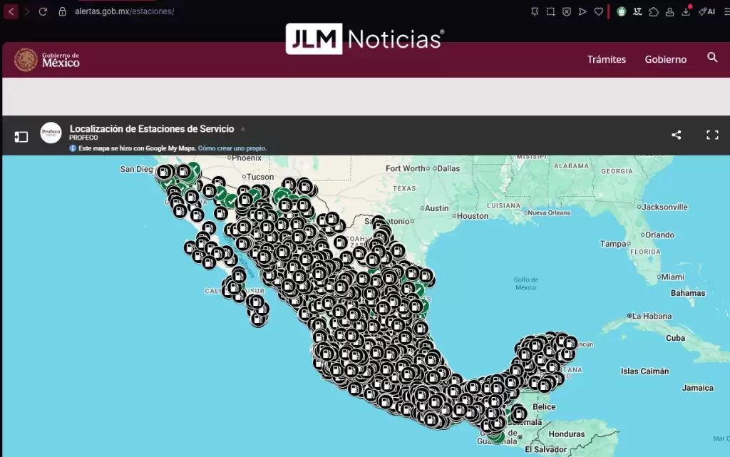 Mapa Virtual de gasolineras