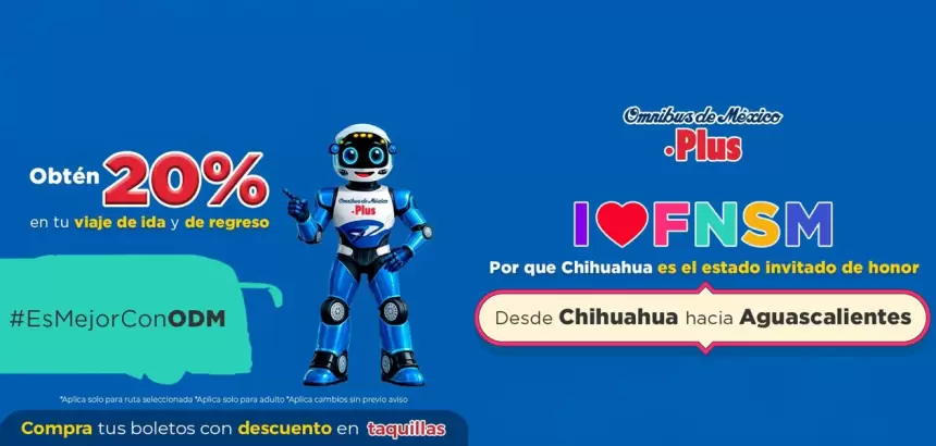 Omnibus de México: 20% de descuento en la FNSM 2026