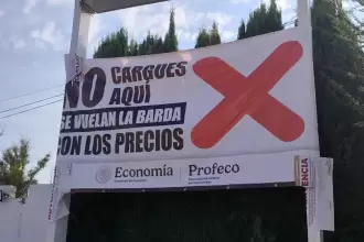 “No cargues aquí”: Profeco coloca primeras lonas en Aguascalientes
