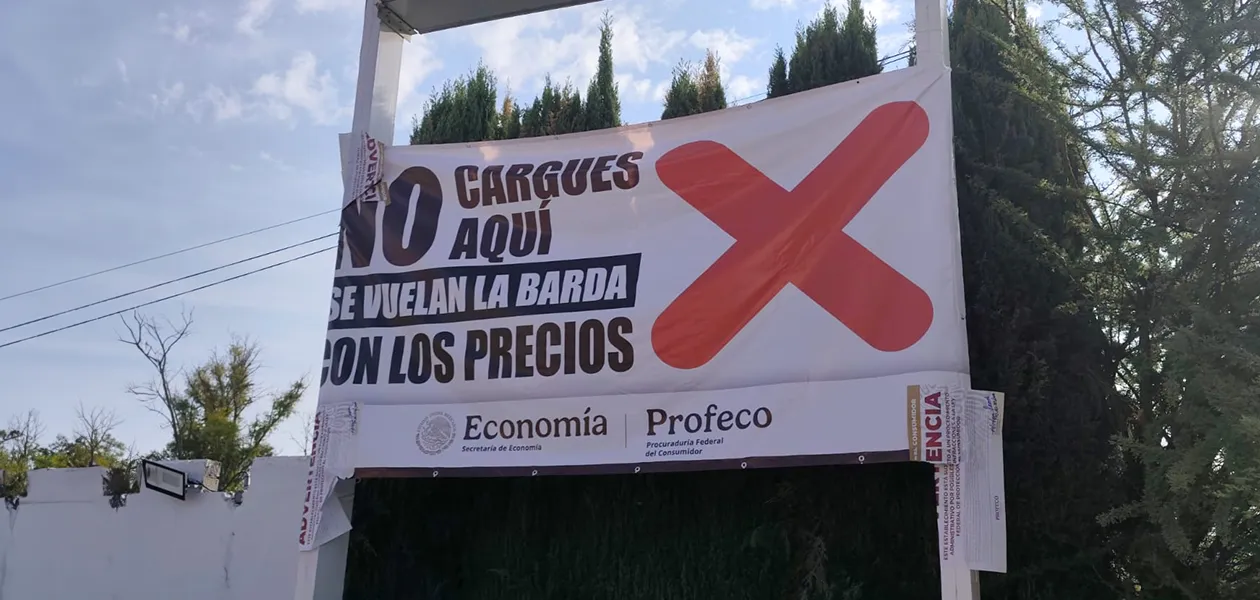 “No cargues aquí”: Profeco coloca primeras lonas en Aguascalientes