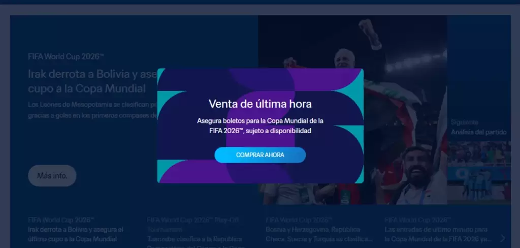 Arranca la venta de boletos de ÚLTIMA HORA para el Mundial 2026