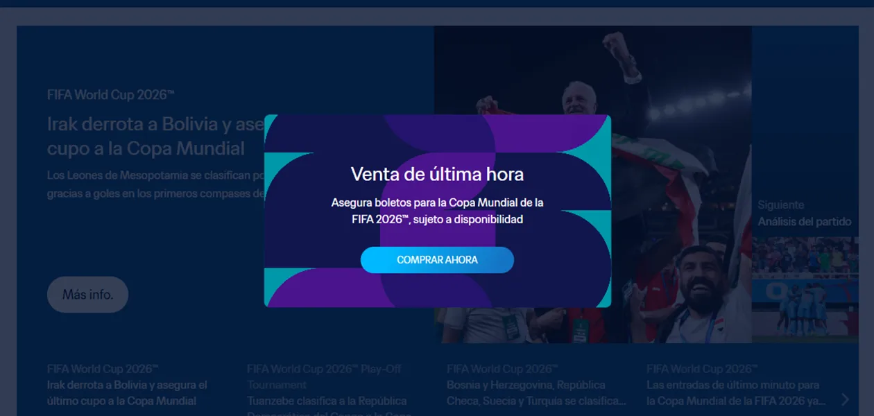 Arranca la venta de boletos de ÚLTIMA HORA para el Mundial 2026
