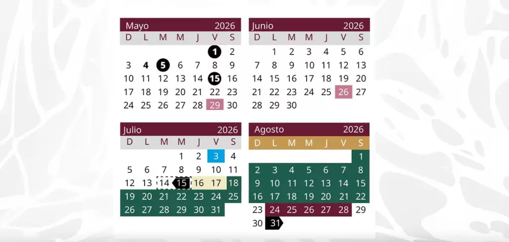 Así queda el calendario escolar 2025-2026 de la SEP