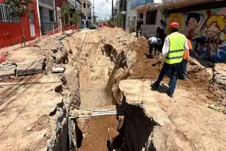MIAA avanza rehabilitación del alcantarillado en El Encino