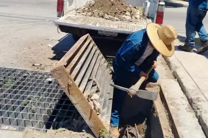 Limpieza intensiva de alcantarillas y caimanes en Aguascalientes. Foto: JLMNoticias / Ayuntamiento de Aguascalientes.