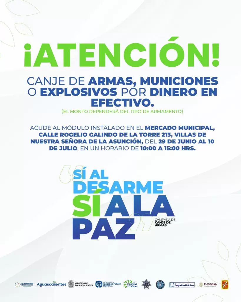 En Aguascalientes continúa campaña de desarme 2026 2