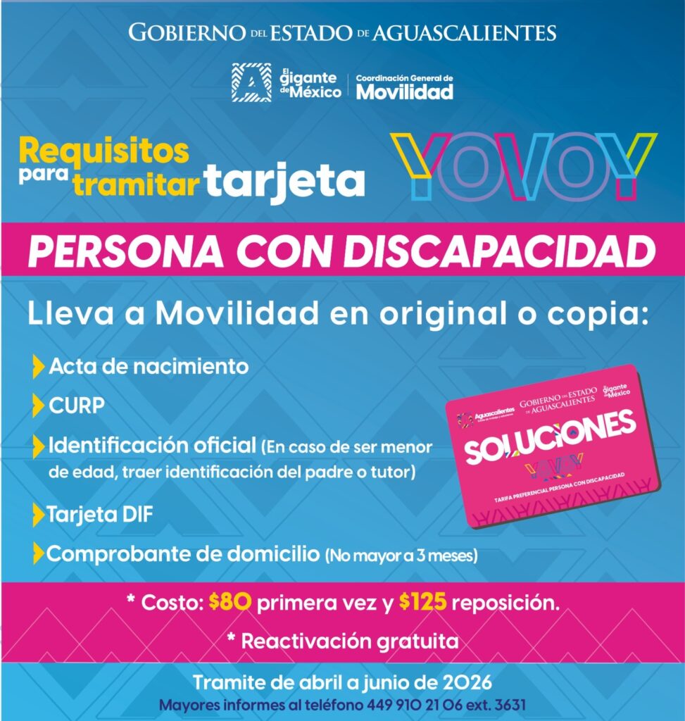 Las personas adultas mayores y con discapacidad tienen como plazo definitivo hasta el próximo 30 de junio para tramitar por primera vez o reactivar su Tarjeta Soluciones YoVoy.