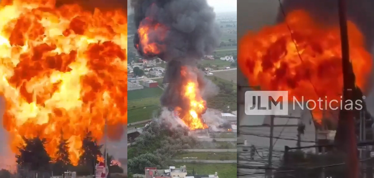 Explotan 4 pipas de gas en Puebla; 2 mil personas son evacuadas