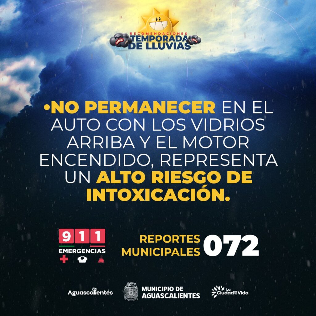 Recomendaciones por lluvias en Aguascalientes 2026 2
