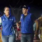 Tere Jiménez y Leo Montañez atienden afectaciones de lluvias