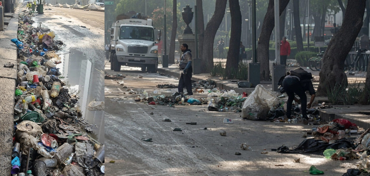 Toneladas de basura invaden la Ciudad de México